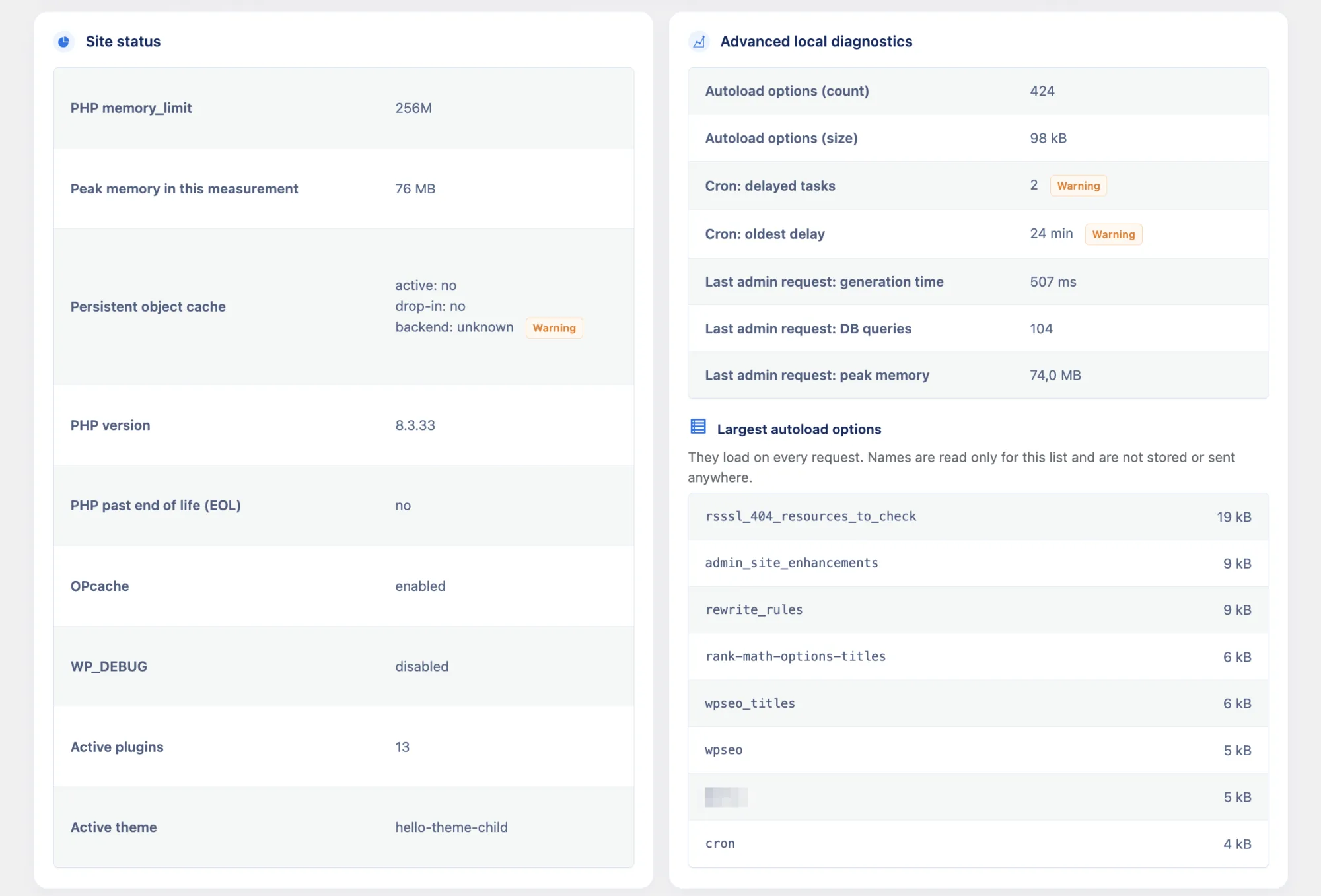 Pokročilá lokální diagnostika WordPressu ve Web Speed Insights